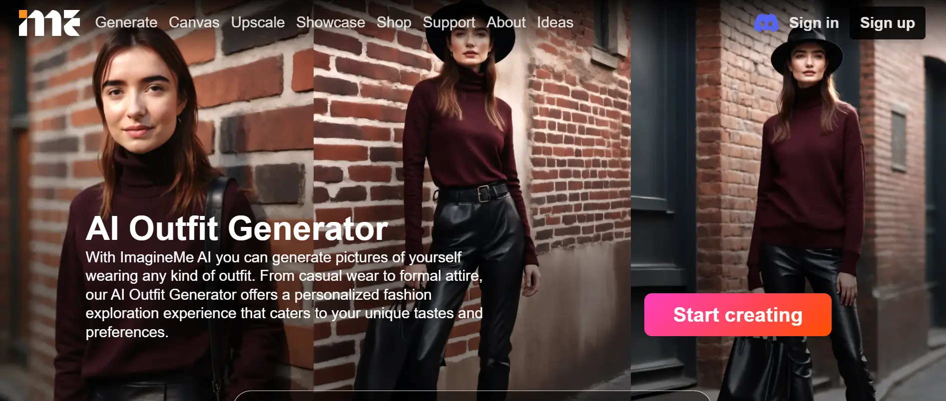 “ImagineMe AI Outfit Generator by EXRWebflow for styled portraits