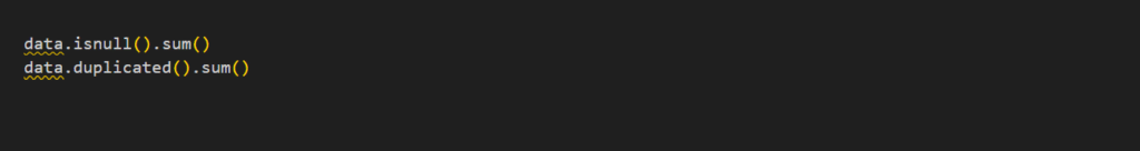 Handling Missing and Duplicate Data

