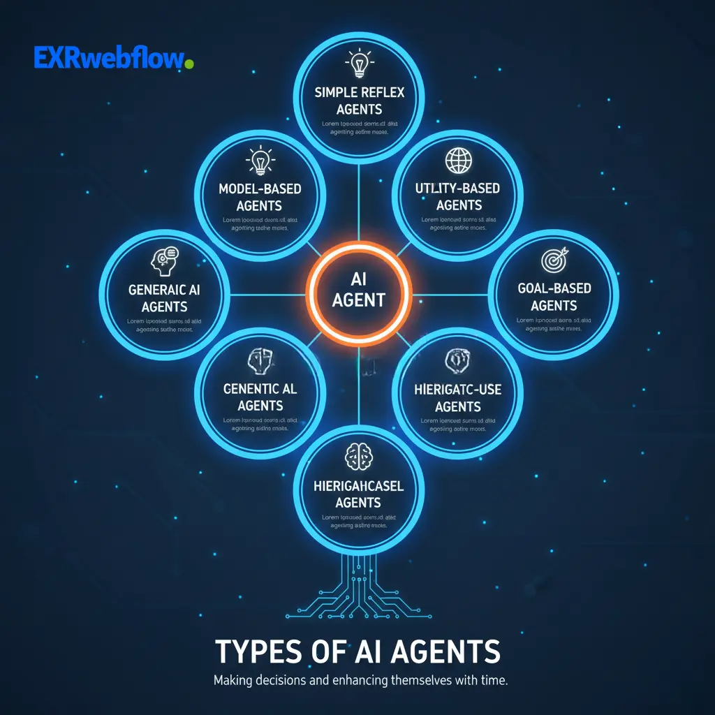 Types of Artificial Intelligence AI Agents - EXRWebflow