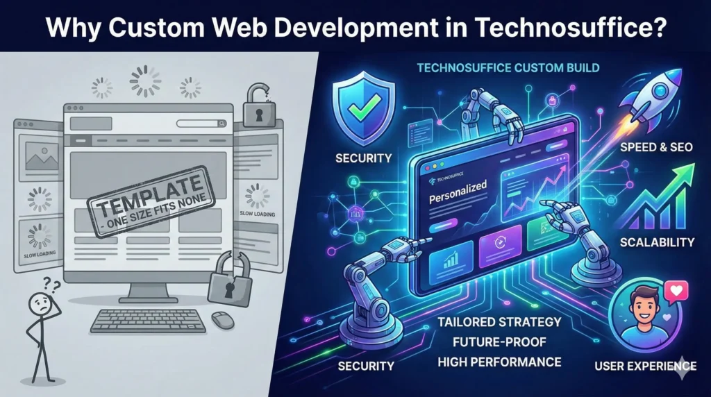 Why Do Businesses Choose Technosuffice for Custom Web Development - EXRWebflow