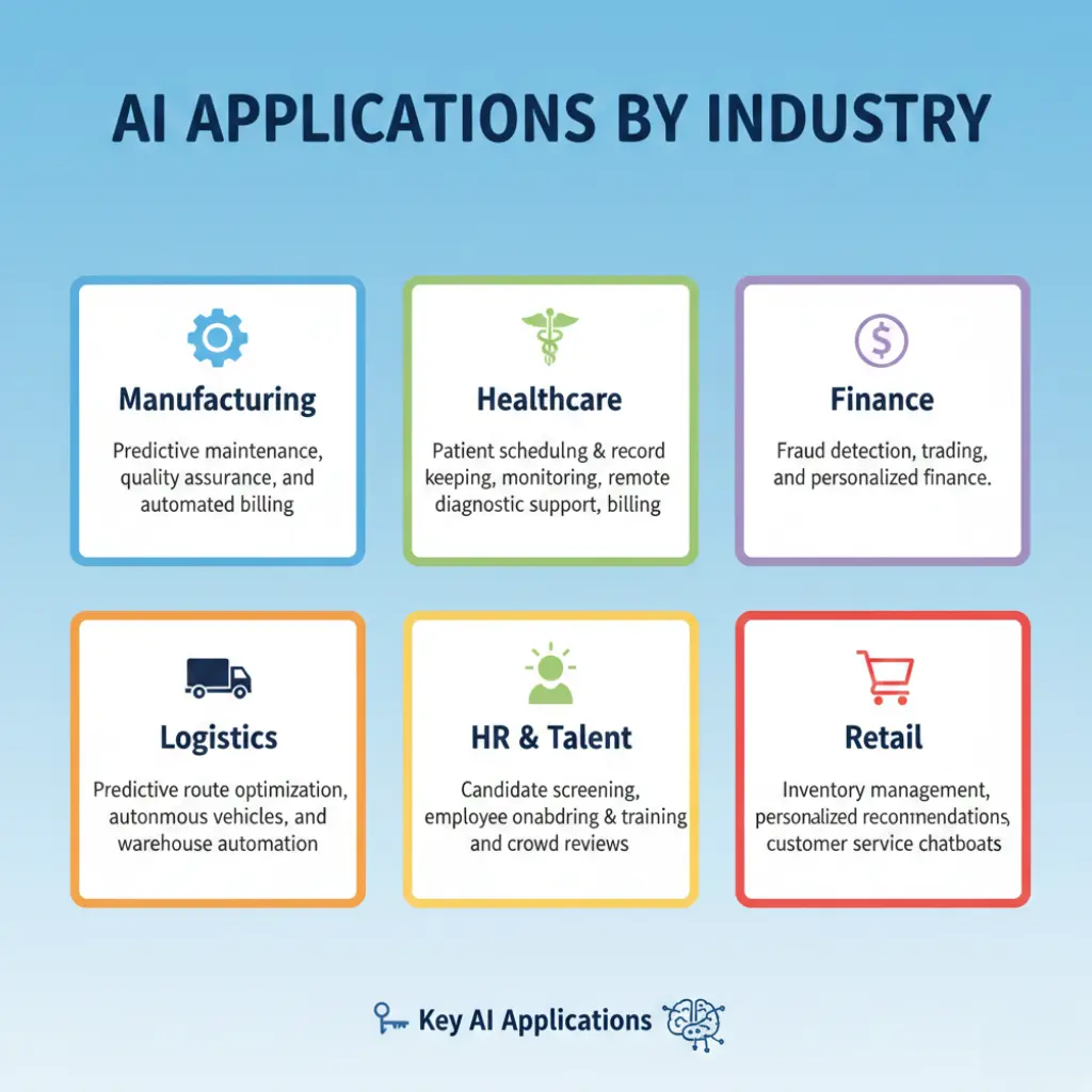 AI Automation Applications - AI Automation in Across Industries - EXRWebflow