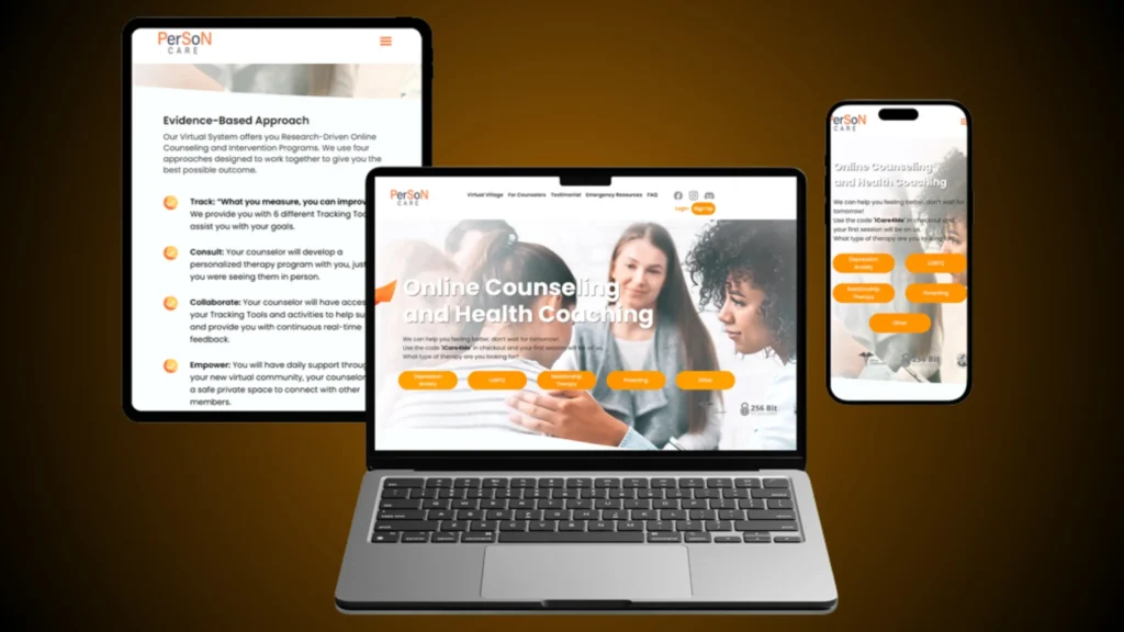 Online Coaching Schedule Management Software - Person Care - Online Counseling & Health Coaching Platform -EXRWebflow
